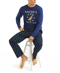 Nautica Men's Crafted Printed Poplin Sleep Pant