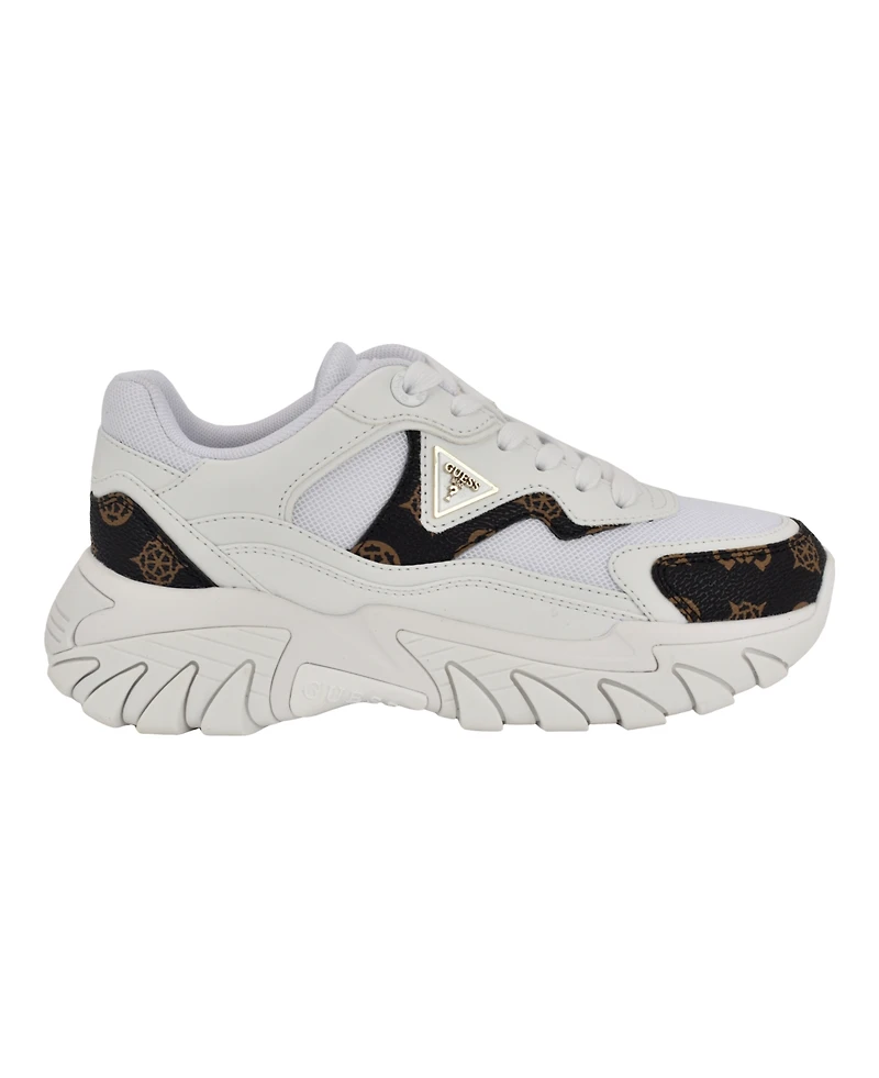 Guess Women's Nowah Triangle Lace-Up Chunky Fashion Sneakers