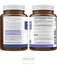 Magnesium Bisglycinate Capsules, High Absorption, Gentle, Calm, & Non-Laxative, Health's Harmony