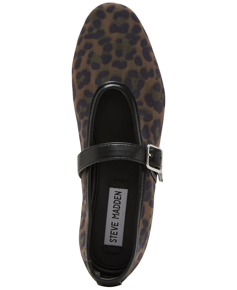 Steve Madden Women's Dreaming Mesh Mary Jane Flats
