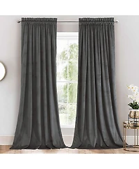 Heavyweight Velvet Curtain Rod Pocket Panels (Set of 2