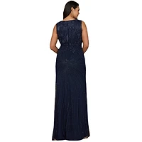 Lara Women's Asymmetrical, Beaded Gown