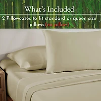 Silky Soft 100% Rayon from Bamboo Pillowcases Standard Size, Set Of 2 For Smooth Hair & Skin, Fits Queen Pillows by California Design Den
