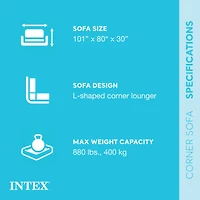 Intex Air Pump w/ 3 Nozzles (2 Pack) w/ Intex Inflatable Couch w/ Cupholders