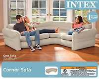 Intex Inflatable Corner Living Room Neutral Sectional Sofa | 68575EP