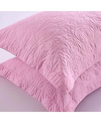 MarCielo 2 Pcs Embroidered Pillow Shams-Standard