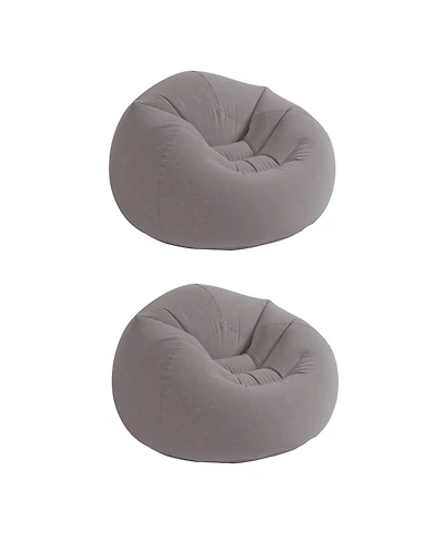 Intex Inflatable Contoured Corduroy Beanless Bag Lounge Chair
