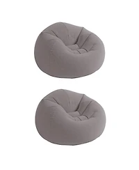 Intex Inflatable Contoured Corduroy Beanless Bag Lounge Chair
