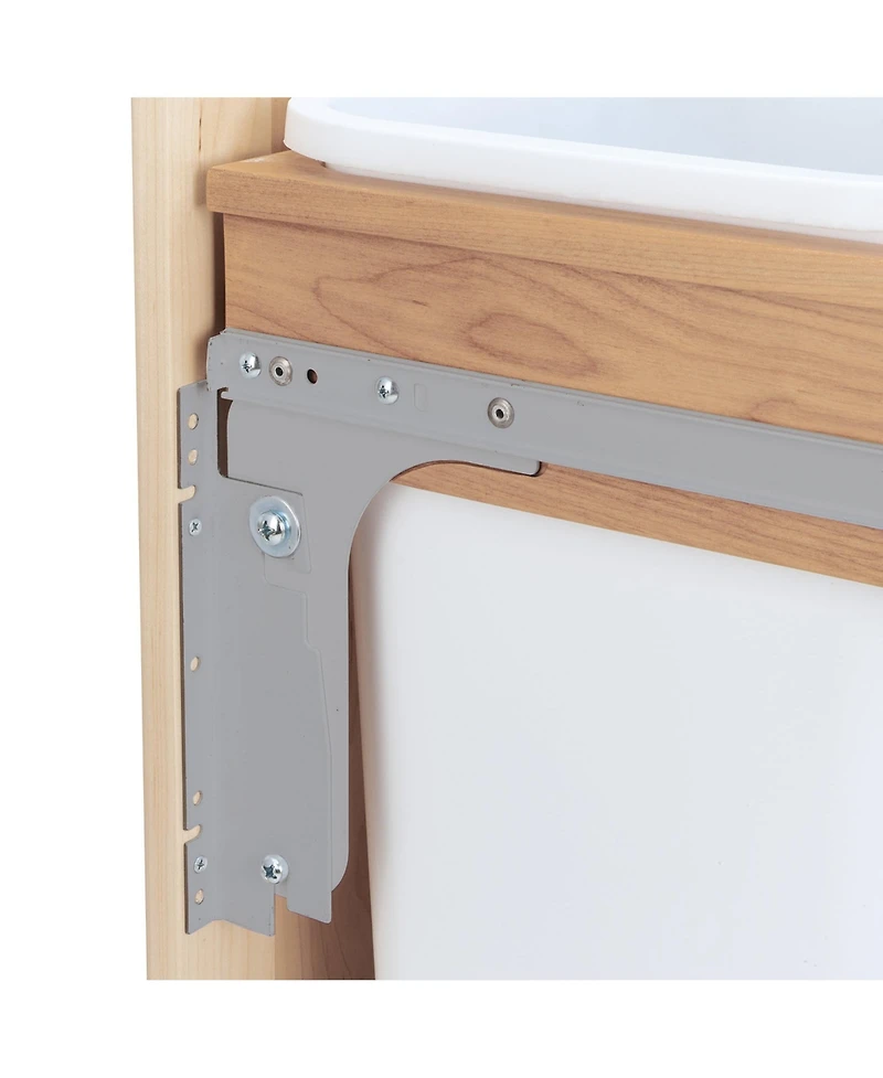Rev-a-Shelf Double Pullout Top Mount Trash Can 27 qt., White, 4WCTM-15DM2