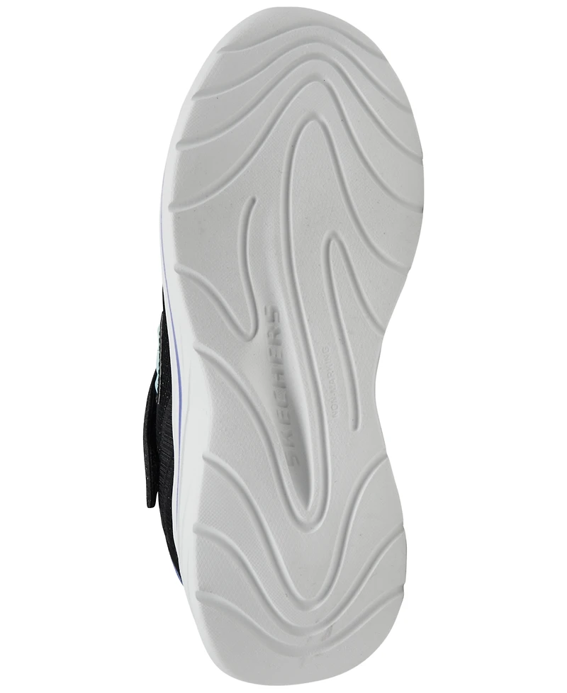 Skechers Little Girls' Wave 92 Fastening Strap Casual Sneakers from Finish Line