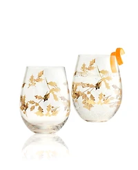 Qualia Glass Classic Stemless Wine Glasses, Set of 2