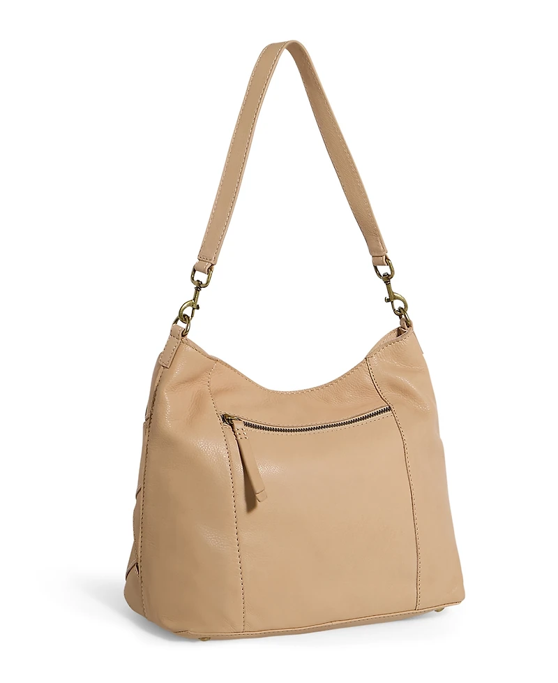 American Leather Co. Mercer Woven Top Zip Hobo