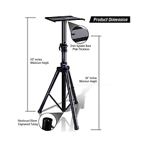 Pyle Dual Studio Monitor Speaker Stand Mounts, Universal Device Stands, Pair