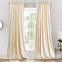 Heavyweight Velvet Curtain Rod Pocket Panels (Set of 2