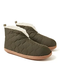 Dearfoams Men's Warm Up Bootie House Shoe Boot Slipper