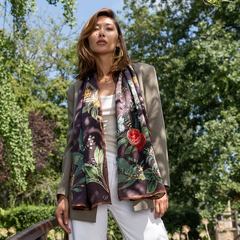 Sara - Long Satin Silk Scarf for Women