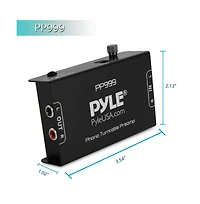 Pyle Pro Audio Phono Turntable Preamp with Ultra-Low Noise and 12-Volt Power Adapter