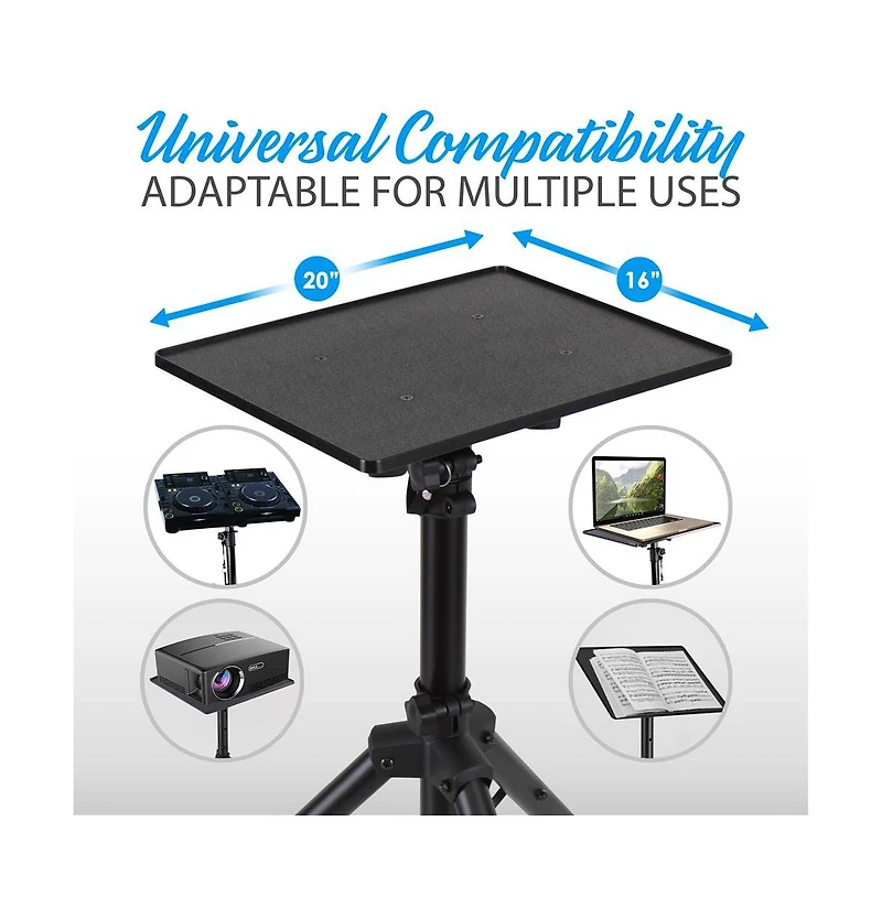 Pyle Universal Laptop Device Stand - Height Adjustable Tripod Mount (Set of 2)