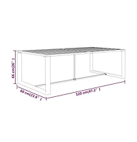 vidaXL Patio Dining Table Anthracite 47.2"x23.6"x26" Aluminum