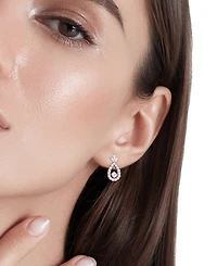 Moissanite Marquise & Round Teardrop Drop Earrings (2 ct. t.w.) in Sterling Silver