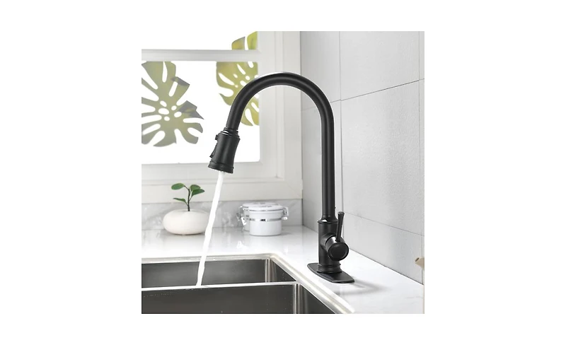 Single Handle High Arc Pull-Out Kitchen Faucet for Modern Kitchens