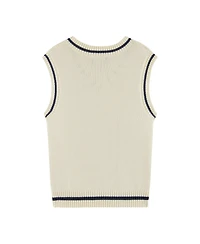 Andy & Evan Big Girls Cream Cable Knit Sweater Vest