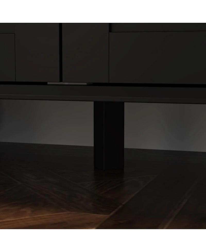 Famapy White Wood 5-Shelf Standard Bookcase with Ball-Shape Legs