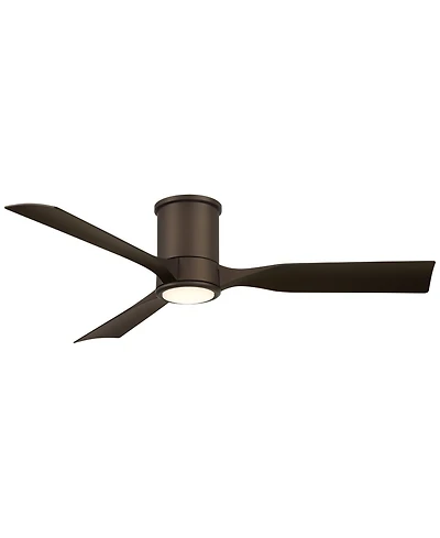 Casa Vieja 56" Keel Indoor Outdoor Ceiling Fan 3 Blade Led Light Remote Control Emperial Bronze Finish Bedroom Hugger Damp Rated
