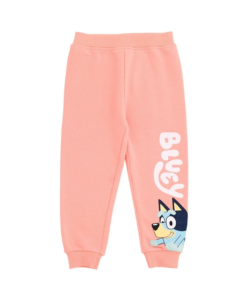 Bluey Girls Fleece Sweatshirt and Jogger Pants Outfit Set to