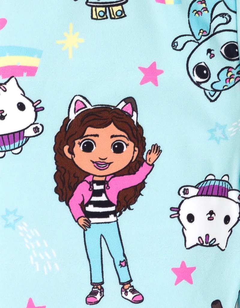 Gabby's Dollhouse Toddler Girls Dreamworks Pandy Paws Box Cakey Cat Peplum T-Shirt and Leggings Outfit Set