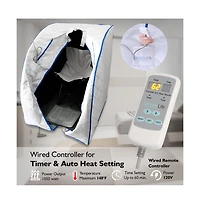 SereneLife Compact & Portable Infrared Sauna With Foldable Chair