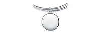 Bling Jewelry Sterling Silver Bangle Bracelet Disc Minimalist Design Expandable Adjustable