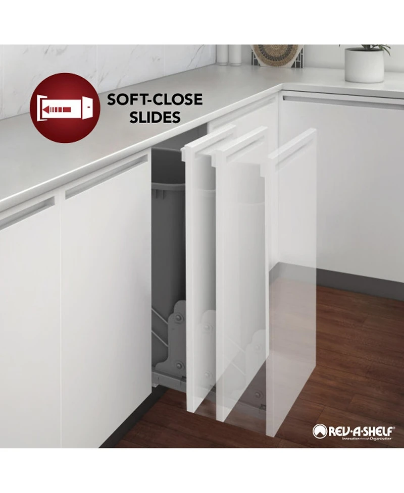 Rev-a-Shelf 8" Door/ Drawer Base Cabinet Organizer Soft-close, 448-bddsc-8C