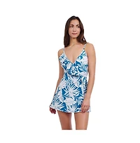 Profile by Gottex Women's Malaya Surplice Swimdress Tie Knot One Piece