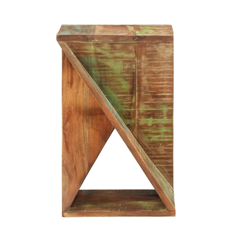 Side Table 13.8"x13.8"x21.7" Solid Wood Reclaimed