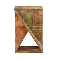 Side Table 13.8"x13.8"x21.7" Solid Wood Reclaimed