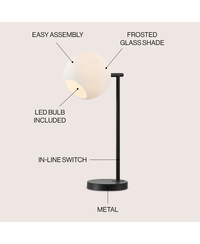 Jonathan Y Charles Contemporary Modern Metal/Marble Led Table Lamp