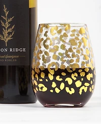 8 Oak Lane Leopard Stemless Wine Glass