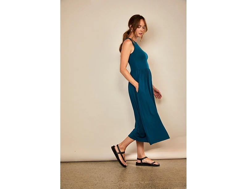 Bshirt Women's Racer Back Gathered Dress