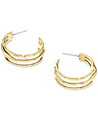 Calvin Klein Medium Wavy Triple-Row C-Hoop Earrings, 1.04"