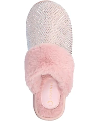 Journee Collection Women's Emmber Rhinestone Platform Slippers