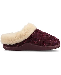Journee Collection Women's Adiah Round Toe Knitted Clog Slippers