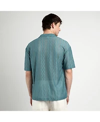 Campus Sutra Men's Splash Check Oversized Shirt