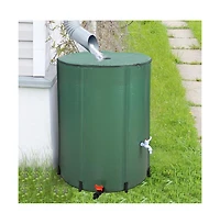 Slickblue 132 Gallon Folding Rain Barrel Portable Water Collector for Sustainable Gardening