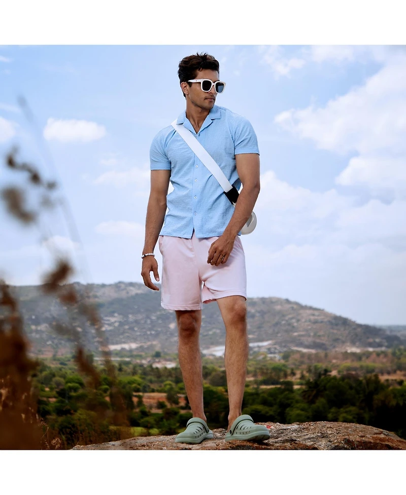 Men's Sky Blue Creased Shirt