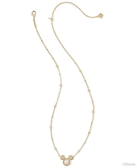 Disney | Kendra Scott 14k Gold-Plated Cubic Zirconia & Stone Mickey Mouse 14" Adjustable Pendant Necklace