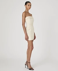 French Connection Women's Structured Satin Strapless Dress
