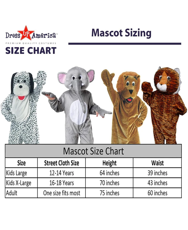 Dress Up America White Easter Bunny Mascot Costume - Teens Boys & Girls