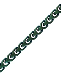 Bulova Green-Tone Stainless Steel Link Bracelet