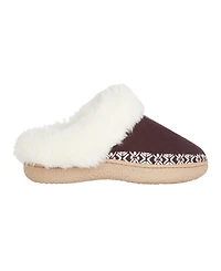 Isotoner Signature Women's Clara Faux-Fur-Trim Clog Slippers